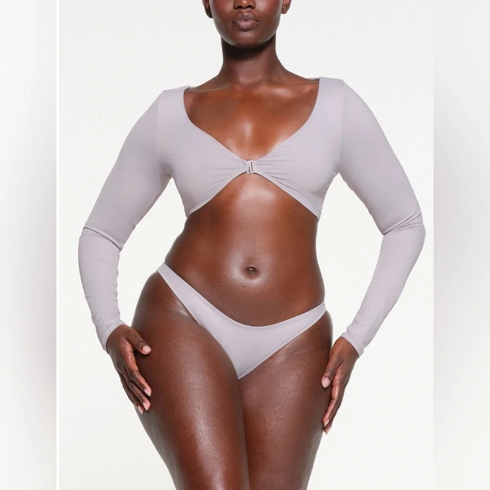 SKIMS SIGNATURE SWIM LONG SLEEVE SHRUG SIZE 4X